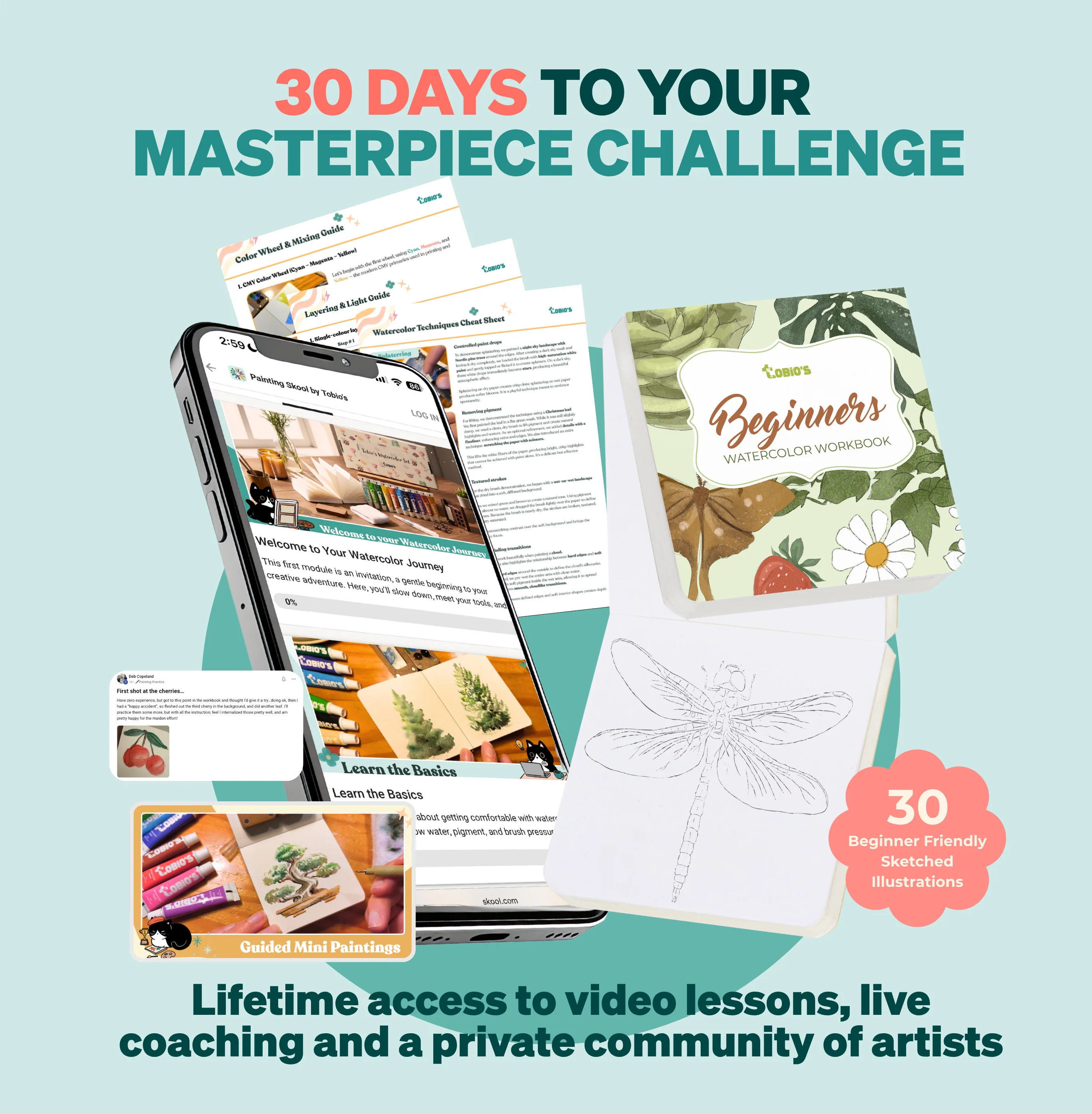 Tobio’s Beginner Workbook + 30 Days To Your Masterpiece Challenge